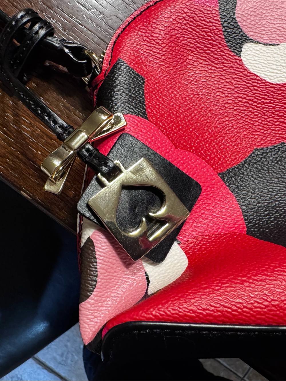kate spade red/black by Brightwater Drive Hanna Multi Floral black crossbody bag - Picture 4 of 10